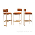 Mode moderne alto en laiton doré-heightbarstool forhome